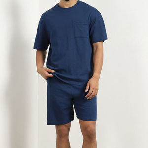 Conjunto de Dos Piezas de Verano de Corte Holgado para Uso Casual, Precio al por Mayor para Grandes Cantidades, Conjunto de Camiseta de Cuello Redondo y Pantalones Cortos para Hombre - Product Image 3