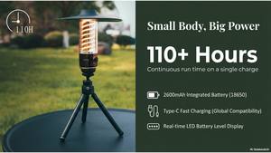 Lanterne de Camping Rétro Type-C Rechargeable, Lampe de Tente d'Urgence Étanche, Couverture d'Atmosphère Chaude, Batterie pour la Pêche - Product Image 3