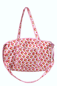Handcrafted Luxury Indian Floral Block Print Quilted Cotton Lightweight Durable Large Capacity Duffle Weekender <b>Travel</b> <b>Bag</b> - Product Image 4