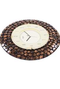 Horloge murale décorative en bois artisanale antique, style vintage unique, personnalisable pour la décoration de la maison ou du bureau - Product Image 2