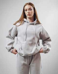 Ensemble de survêtement personnalisé pour homme, sweat à capuche oversize, logo imprimé, grande taille, unisexe, 100 % coton, pour le jogging - Product Image 5