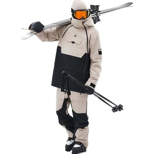 Combinaison de ski imperméable unisexe - Tex respirant, veste softshell à capuche pour ski de fond, fermeture éclair coupe-vent, tenue de ski une pièce - Product Image 3