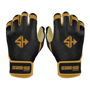 Guantes de Béisbol de Cuero en Oferta, Cierre de Velcro en los Dedos, Excelente Agarre, Color Amarillo Personalizado - Product Image 1