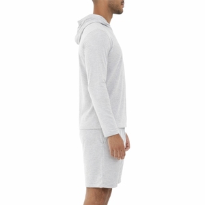 Ensemble décontracté deux pièces pour homme : sweat à capuche léger et short, tenue de sport d'été personnalisable avec cordon de serrage, coupe décontractée - Product Image 3