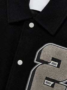 Custom New Men <b>Wool</b> Body Raglan Sleeves Embroidered Chenille Patches Varsity Jacket Letterman Baseball College OEM Jacket - Product Image 5