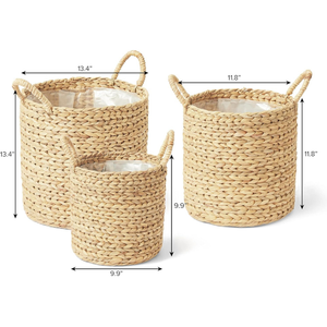 KV NATURAL HOME Water Hyacinth <b>Animal</b> Shape Eco-Friendly Natural Fiber Multifunction Storage <b>Basket</b> Planter Cover Colorful - Product Image 2