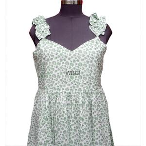 Robes décontractées imprimées au tampon, style indien, coupe trapèze, longues, 100 % coton, pour l'été, design moderne et élégant pour femmes - Product Image 4