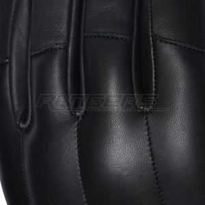 Black Tactical Gloves Protective Knuckle <b>Padded</b> Outdoor <b>Practice</b> Gear Impact Resistant OEM Leather Training Gloves - Product Image 6