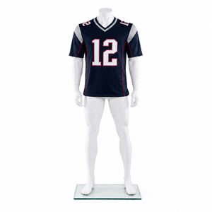 Camiseta de Fútbol Americano Personalizada de Alta Calidad, 220g, Poliéster 25/26, con Nombre Impreso por Transferencia de Calor, Talla Grande, para Verano - Product Image 2