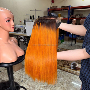 Perruque Lisse et Droite Sans Nœuds en Cheveux Humains Naturels, Perruques Lace Front en Cheveux Bruts Vietnamiens, Dentelle HD Transparente Personnalisable - Product Image 1