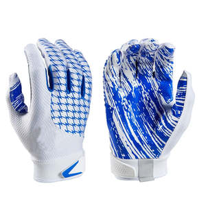 Gants de football américain en latex personnalisés tendance, couleur bleue, dernier design, légers et imperméables, vente en gros - Product Image 1