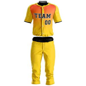 Ensemble uniforme de baseball unisexe pour adultes, vêtements de sport respirants, grandes tailles, design perlé, personnalisable OEM, vente en gros avec service OEM - Product Image 1