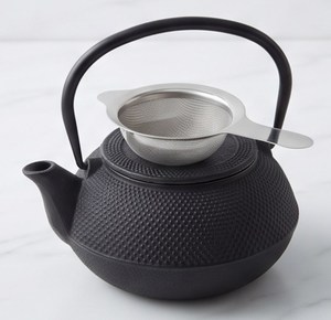 Passoire à thé couleur argent vintage avec longue poignée bâton ustensiles de cuisine verres café thé et expresso accessoires fournitures - Product Image 3