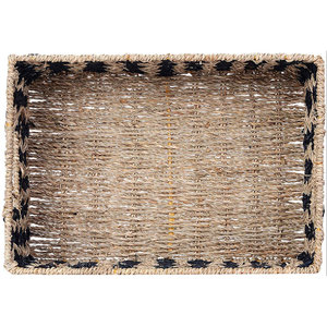 Paniers rectangulaires en osier tissés à la main Jacinthe d'eau et jonc de mer Ensemble de 2 - Product Image 4