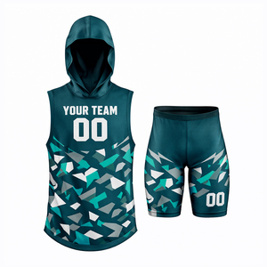 Ensembles de football 7v7 pour hommes grande taille, personnalisés, à capuche, imprimés numériquement, 100 % polyester, haute qualité, faible MOQ, prix abordable - Product Image 1