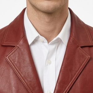 Vintage Oversized Unisex <b>Leather</b> <b>Blazer</b> PU <b>Leather</b> <b>Blazer</b> <b>Jacket</b> Genuine <b>Leather</b> <b>Blazer</b> Wholesale Manufacturer - Product Image 5