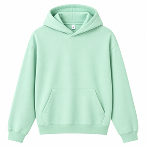 Sudadera con Capucha para Mujer, Color Sólido, 100% Algodón Tejido, Ropa Casual Transpirable con Bolsillos, Corte Regular, Estilo Otoñal - Product Image 1