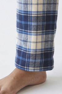 Pantalones de pijama de franela a cuadros para mujer, largos, con cordón en la cintura, de tiro medio, corte regular, 100% algodón, informales, para dormir en invierno - Product Image 5