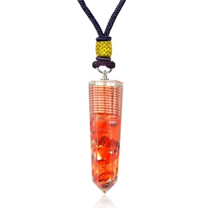 Collier reiki en Orgonite, Chakra en cornaline, pendentif de guérison pour Protection de l'énergie E - Product Image 1