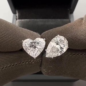 4Ctw Heart Pear Cut Lab Grown Diamond Toi Et Moi <b>Ring</b> 14K Gold 925 Silver Unique <b>Two</b> <b>Stone</b> Wedding <b>Rings</b> For Women Factory Price - Product Image 1