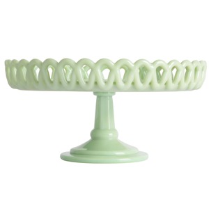 Support à gâteau rond en verre avec base en piédestal à bord doré, 1 pièce, lavage à la main uniquement - Product Image 6