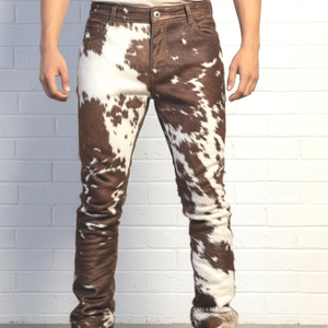 Pantalon en cuir de vachette pour homme, grande taille, respirant, séchage rapide, vêtements de sport, moto, personnalisable, prix bas, OEM - Product Image 1