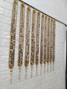 Handmade <b>Mirror</b> Work Strings - Wedding and Ganpati Decor | Versatile Backdrop for Haldi, Nikah, Jaggo, Gujarati & Punjabi Decor - Product Image 4