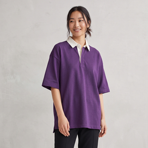 Camisetas Polo de Hombros Caídos para Mujer, Cuello Camisero, Camiseta Polo Oversize, Moda Urbana de Verano para Mujer - Product Image 1