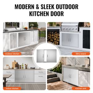 Porta di Accesso BBQ a Incasso in Acciaio Inox 39W X 26H Pollici per Cucina Esterna, Accessori per Mobili da Cucina Verticali - Product Image 6