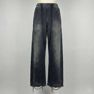 Pantalones Deportivos de Algodón 100% con Estampado de Logotipo Personalizado, Transpirables, Estilo Vintage con Lavado Ácido, para Hombre - Product Image 2