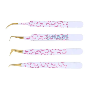 Kit de 5 pinces à épiler en acier inoxydable de 5,0 pouces, à pointes droites recouvertes de papier, antistatiques et durables pour la manucure - Product Image 4