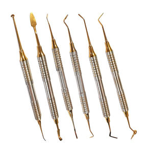 High Quality Manual Dental Filling Instrument Kit for Dental Surgery Procedures 6 PCS Reusable German Stainless Steel Made - Product Image 1
