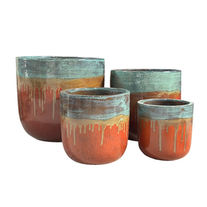 Maceta de Terracota Rústica Hecha a Mano para Bonsái, con Orificio de Drenaje, Ecológica, Duradera, Acabado en Arcilla Púrpura, Diseño Clásico, para Exteriores - Product Image 1