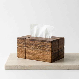 Boîte à mouchoirs rectangulaire en bois de style antique, porte-mouchoirs décoratif en bois par Perfect Enterprises - Product Image 4