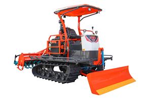Tracteur à chenilles HOGICO HG-80VN 80HP Turbo 2WD avec chenilles en caoutchouc rouge, tracteur de pelouse multifonctionnel, machine agricole - Product Image 3
