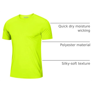 เสื้อยืดออกกำลังกายสีขาวล้วน โพลีเอสเตอร์ 100% น้ำหนัก 180 กรัม ระบายอากาศได้ดี เป็นมิตรกับสิ่งแวดล้อม เหมาะสำหรับการสกรีนลาย  ขั้นต่ำในการสั่งซื้อน้อย - Product Image 1