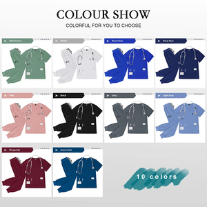 Ensembles de Blouses Médicales en Gros pour Femmes – Pantalons Joggers en Polyester Tricoté pour Infirmières, Médecins, Dentistes, Esthéticiennes et Professionnels de Spa - Product Image 4