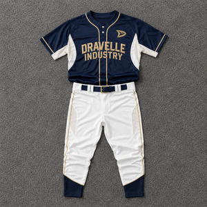 Custom Men's Slowpitch Softball Jersey <b>Pants</b> Set 92% Polyester Spandex Wicking Mesh Full Button-<b>Down</b> Baseball Team Uniform - Product Image 1