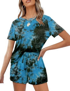 En gros 2022 Femmes de Remise En Forme Usure 2 Deux Pièce D'été Ensemble Col Rond Loisirs Respirant Doux Tissu Demi Manches T-Shirts Shorts - Product Image 3