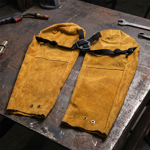 Manchons de soudage en cuir de vachette pleine fleur de qualité supérieure JNM SAFETY, modèle JNM-623, résistance au feu niveau 2 ANSI/ISEA - Product Image 2