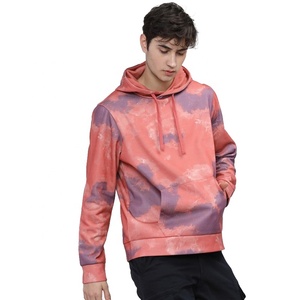 Custom Mens <b>Hoodie</b> With Trendy <b>Tie</b> <b>Dye</b> Print In Pullover Style From Basics Collection Lightweight Basics Mens <b>Hoodie</b> - Product Image 3