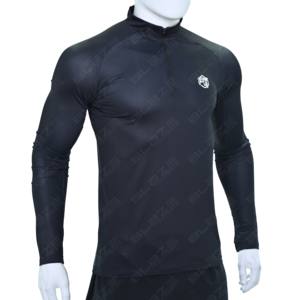 Camiseta Deportiva de Manga Larga para Hombre, Cuello Redondo, Secado Rápido, Transpirable, Cuello Alto con Cierre de 1/4, Estilo Simple para Deportes y Running - Product Image 2