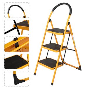 Portable 3-<b>Step</b> <b>Folding</b> Anti-Slip Stool with Rubber Hand Grip Home and Kitchen RT <b>Ladder</b> & Scaffolding Parts - Product Image 4