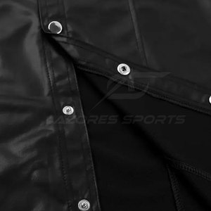 Chemise en cuir véritable pour homme, finition lisse, fermeture boutonnée moderne, coupe ajustée, manches longues, respirante, séchage rapide, durable, tendance - Product Image 6