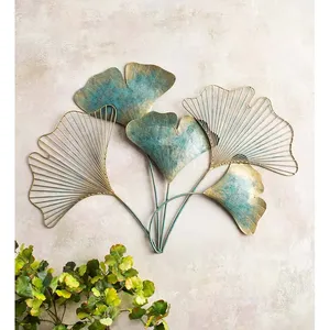 Modern Metal <b>Wall</b> Art Foliage Design Black Handmade <b>Decorative</b> Hanging for Home <b>Decoration</b> Medium Size - Product Image 3
