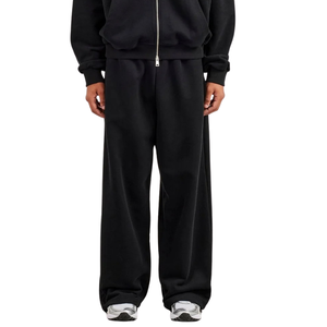 Mens <b>Two</b> <b>Piece</b> Relaxed Hooded Tracksuit Full Zip Sweatshirt Divided Pockets Drawstring Waist Wide Leg Trousers Casual <b>Lounge</b> <b>Set</b> - Product Image 4