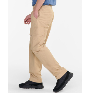 Nouveau pantalon cargo léger pour homme été 2025, 100 % coton respirant, taille mi-haute avec cordon de serrage, style décontracté, teint uni, multi-poches - Product Image 3