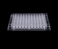 Plaque ELISA carrée transparente à 96 puits, 300 µl, fond plat, haute capacité d'adsorption, en PP, pour lecteur d'immunoanalyse, consommables de diagnostic de laboratoire Cotaus