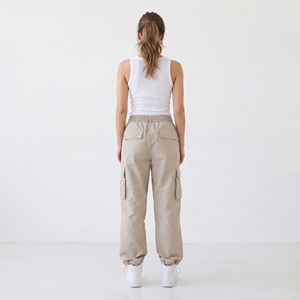 Wholesale Women's <b>Windbreaker</b> Pant 100% Nylon Lightweight Cargo Pants Women Oversized Rain Joggers Hiking <b>Camping</b> Cargo Trouser - Product Image 2