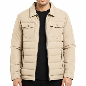Chaqueta Acolchada con Capucha para Hombre, Color Naranja, Impermeable, Transpirable, Cortavientos, con Cierre, Estilo Casual, para Primavera, Exterior de Lana/Viscosa - Product Image 5